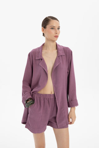 Linen Viscose Flowy Women's Jacket