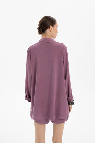Linen Viscose Flowy Women's Jacket