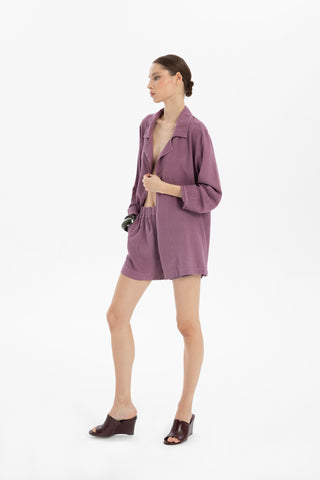 Linen Viscose Flowy Women's Jacket