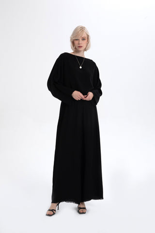 Tencel Linen Soft Textured Batwing Sleeve Blouse