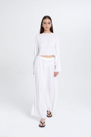 Natural Textured Comfortable Women’s Trousers - Trousers