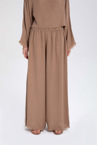 Natural Textured Comfortable Women’s Trousers - Trousers