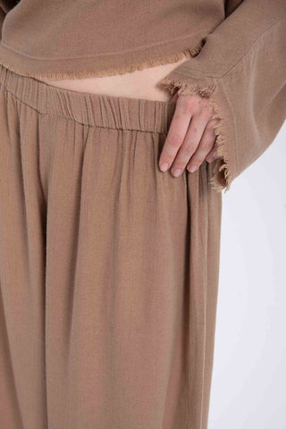 Natural Textured Comfortable Women’s Trousers - Trousers
