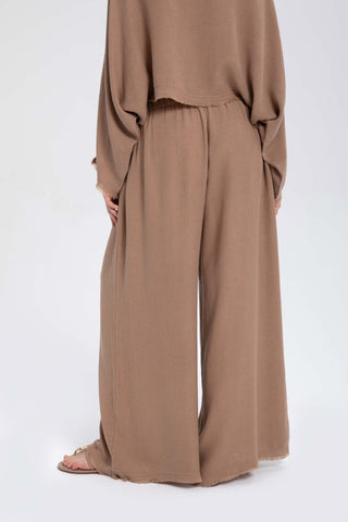Natural Textured Comfortable Women’s Trousers - Trousers