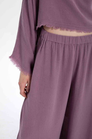 Natural Textured Comfortable Women’s Trousers - Trousers