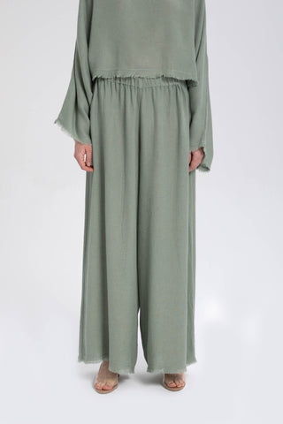 Natural Textured Comfortable Women’s Trousers - Trousers