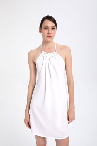 Halter Neck Backless Mini Dress - Dress