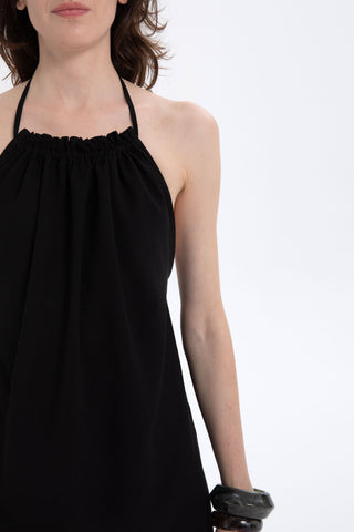 Halter Neck Backless Mini Dress - Dress