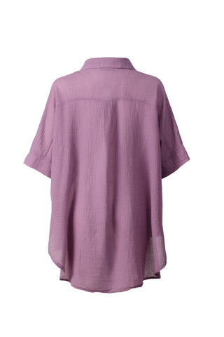 Thin Buttonless Oversize Shirt - Shirt