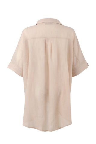 Thin Buttonless Oversize Shirt - Shirt