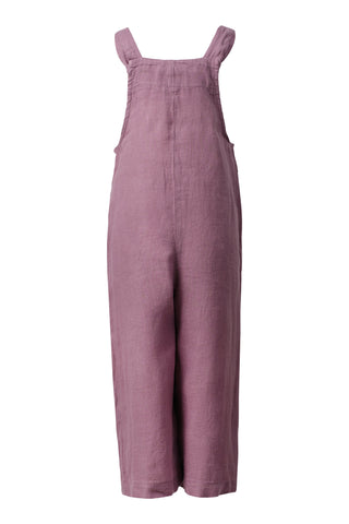 Linen Kangaroo Pocket Kids Sleeveless Jumpsuit