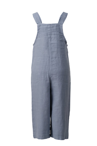 Linen Kangaroo Pocket Kids Sleeveless Jumpsuit