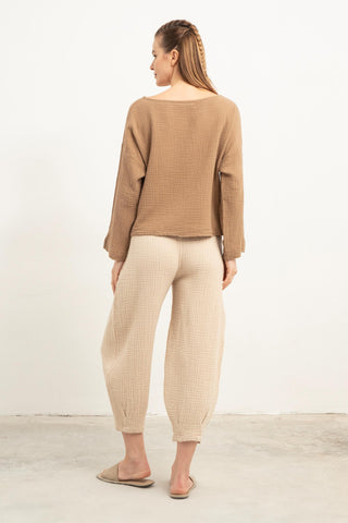Muslin Women’s Pleated Pants - Trousers