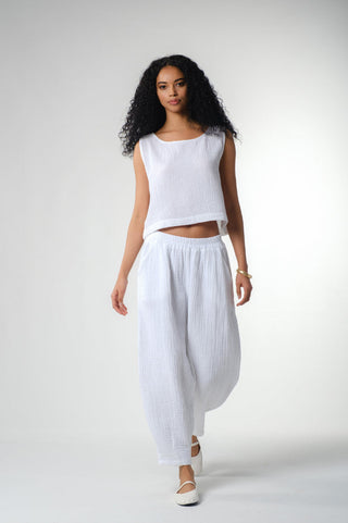 Muslin Women’s Pleated Pants - Trousers