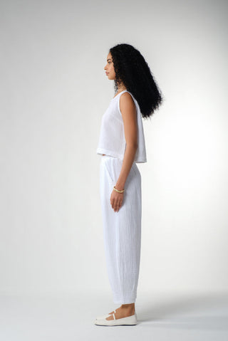 Muslin Women’s Pleated Pants - Trousers
