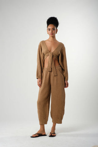 Muslin Women’s Pleated Pants - Trousers