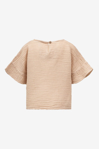 Muslin Sleeve Frilled Girls’ T-Shirt - T-Shirt