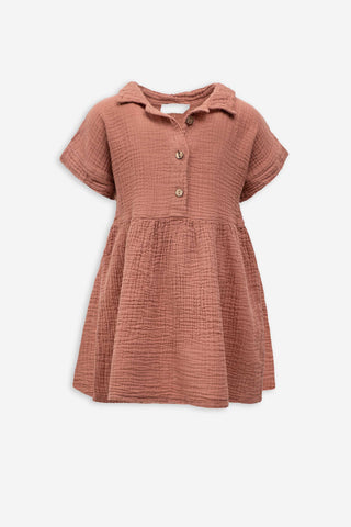 Muslin Collar Girl's Dress