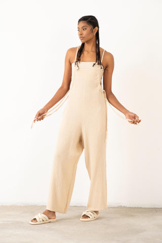 Muslin Knitted Strappy Women’s Jumpsuit - Jumpsuit
