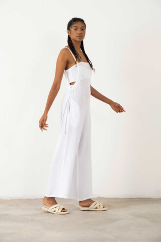 Muslin Knitted Strappy Women’s Jumpsuit - Jumpsuit