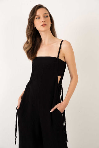 Muslin Knitted Strappy Women’s Jumpsuit - Jumpsuit