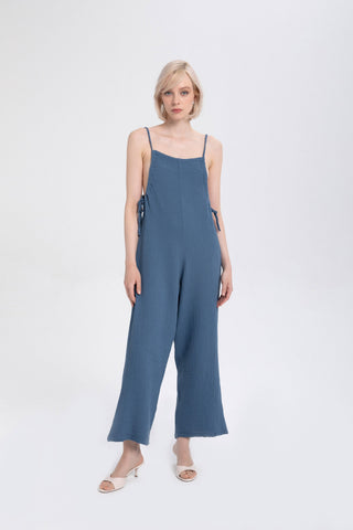 Muslin Knitted Strappy Women’s Jumpsuit - Indigo / Standard - Jumpsuit