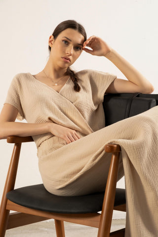 Muslin Slit Long Skirt - Skirt