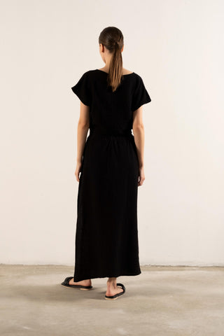 Muslin Slit Long Skirt - Skirt