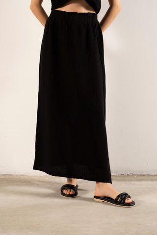 Muslin Slit Long Skirt - Skirt