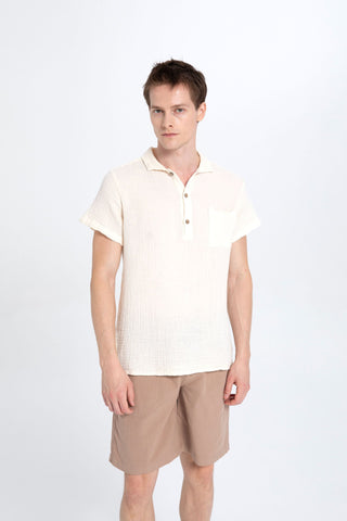 Muslin Polo Neck Men's T-Shirt