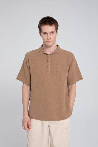 Muslin Polo Neck Men's T-Shirt