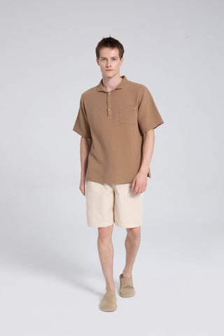 Muslin Polo Neck Men's T-Shirt