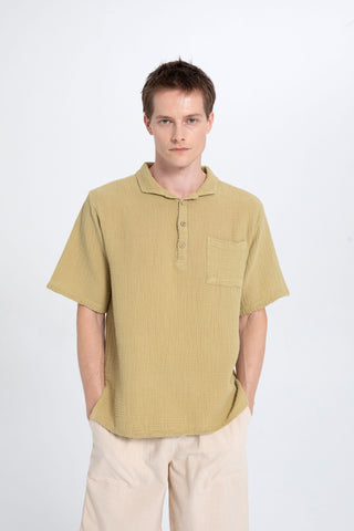 Muslin Polo Neck Men's T-Shirt