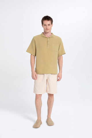 Muslin Polo Neck Men's T-Shirt