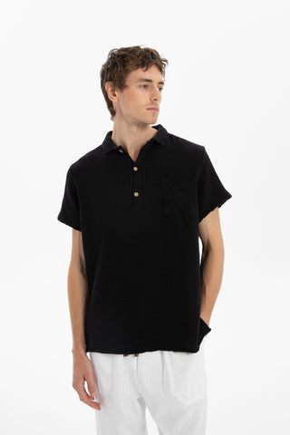 Muslin Polo Neck Men's T-Shirt