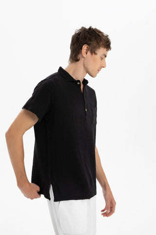 Muslin Polo Neck Men's T-Shirt