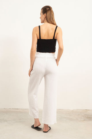 Muslin Crop with Straps and Giped Back