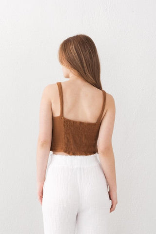 Muslin Crop with Gipel Back and Straps