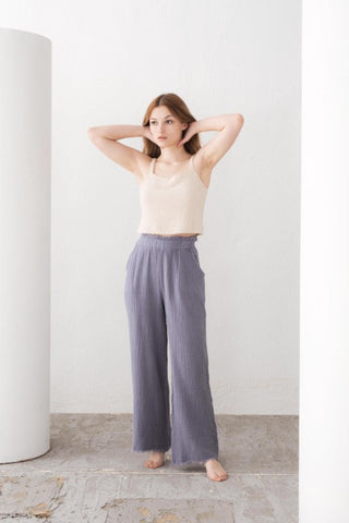 Muslin Crop with Gipel Back and Straps