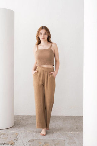 Muslin Crop with Gipel Back and Straps