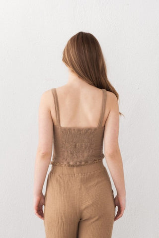 Muslin Crop with Gipel Back and Straps