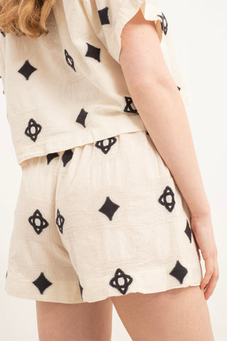 Bordered Mini Shorts - Short