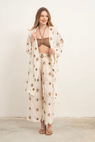 Bordered Kimono - Kimono