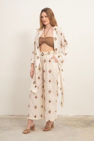 Bordered Kimono - Kimono