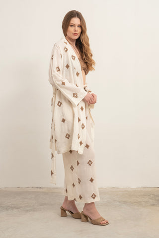 Bordered Kimono - Kimono