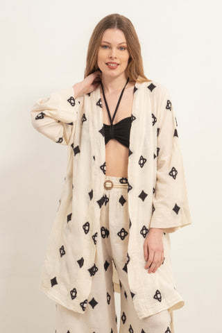 Bordered Kimono - Kimono