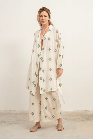 Bordered Kimono - Kimono
