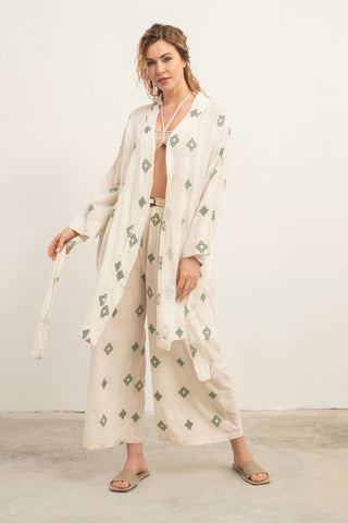 Bordered Kimono - Kimono