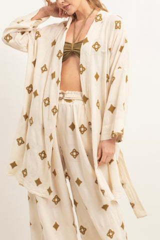 Bordered Kimono - Kimono
