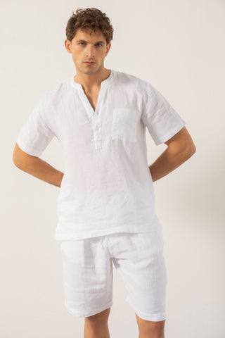 Raw Linen Bermuda Men's Shorts